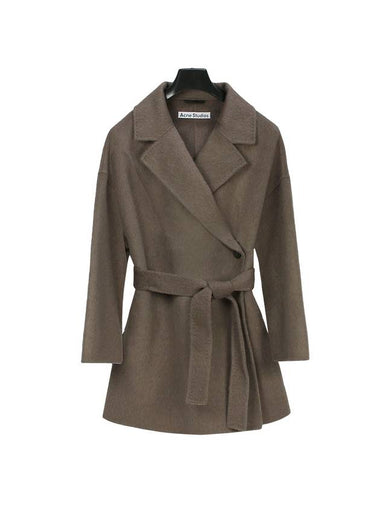 Belt Wool Single Coat Grey - ACNE STUDIOS - BALAAN 1