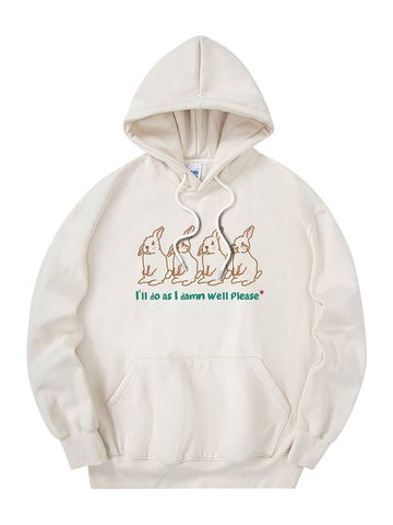 Rabbit For Hoodie Cream - RADINEO - BALAAN 1