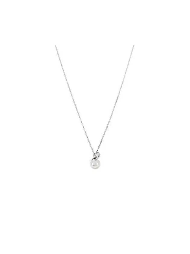 Matrix Crystal Pearl Pendant Round Cut Necklace White - SWAROVSKI - BALAAN 2