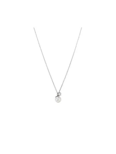 Matrix Crystal Pearl Pendant Round Cut Necklace White - SWAROVSKI - BALAAN 2