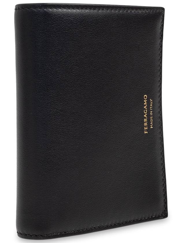 FERRAGAMO Leather Wallet, Women's, Black - SALVATORE FERRAGAMO - BALAAN 4