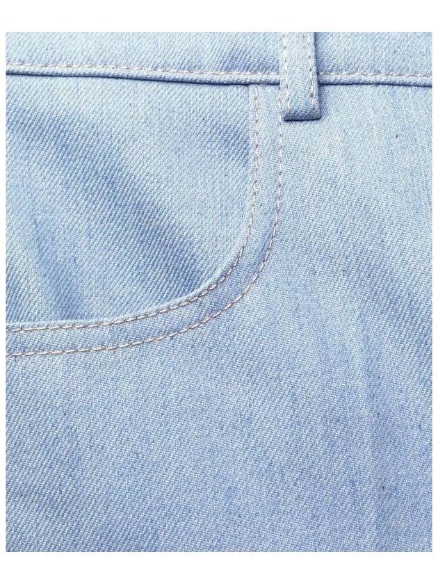 Bootcut High Waist Denim Jeans Light Blue - SAINT LAURENT - BALAAN 6