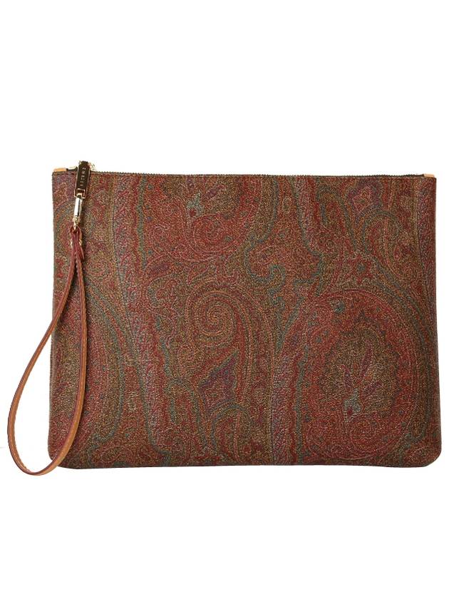 Paisley Strap Pouch Clutch Bag Brown - ETRO - BALAAN 3