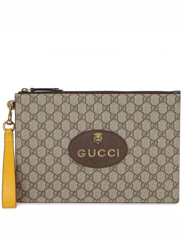 Neo Vintage GG Supreme Clutch Bag Beige Ebony - GUCCI - BALAAN 2