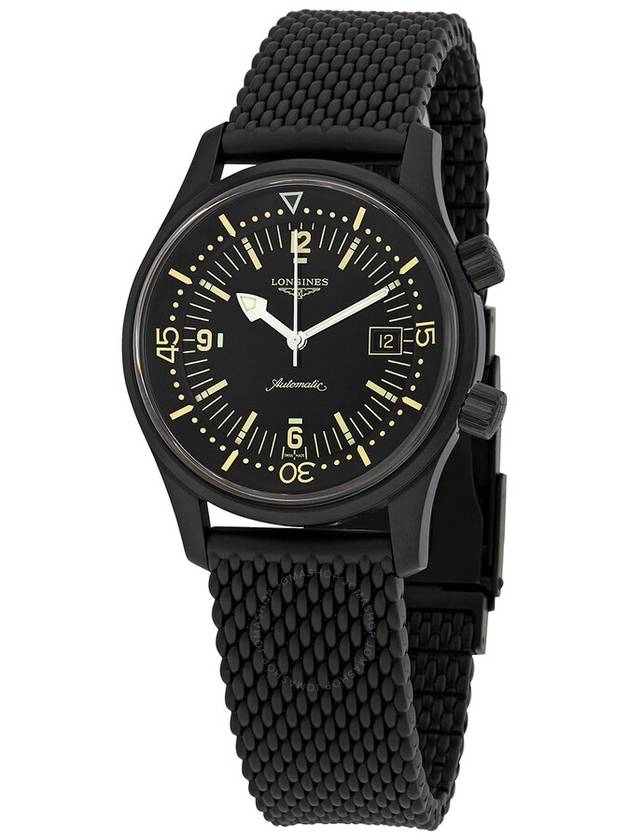 Longines Legend Diver Automatic Black Dial Men's Watch L37742509 - LONGINES - BALAAN 1