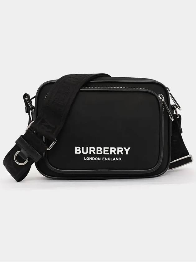 Logo Print Nylon Crossbody Bag Black - BURBERRY - BALAAN 4