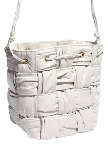 Pliss Intrecciato Cassette Bucket Bag Small Women s Shoulder - BOTTEGA VENETA - BALAAN 1