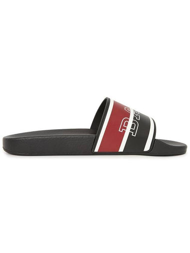 Serge Logo Slippers Black - BALLY - BALAAN 1