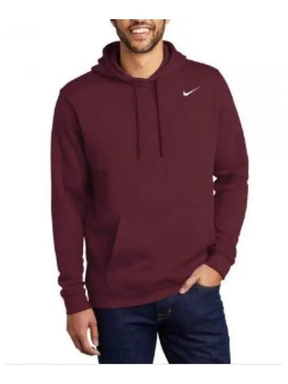 Swoosh Club Fleece Hoodie Dark Maroon - NIKE - BALAAN 2