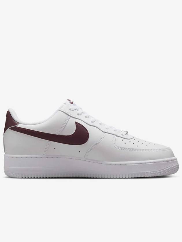 Air Force 1 07 Low Top Sneakers Burgundy White - NIKE - BALAAN 4