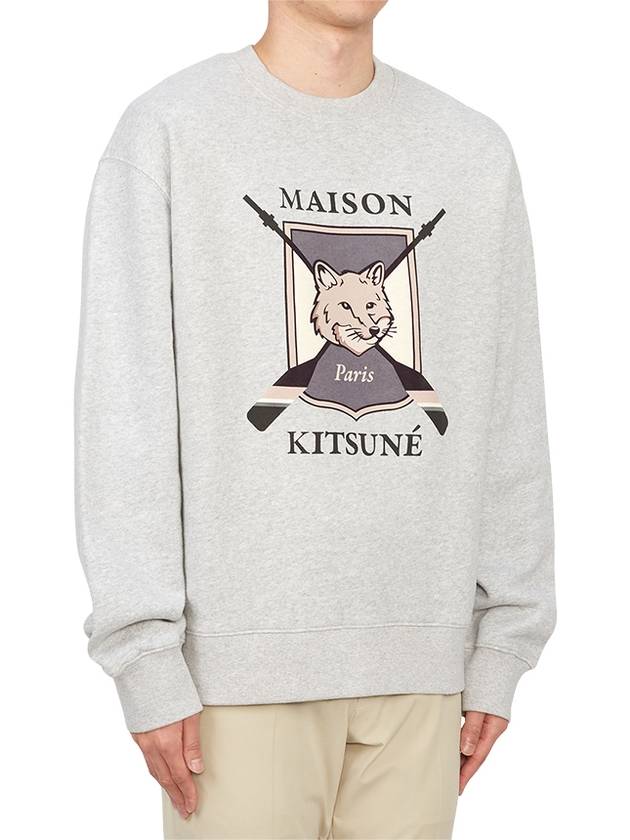 College Fox Print Sweatshirt Light Grey - MAISON KITSUNE - BALAAN 4