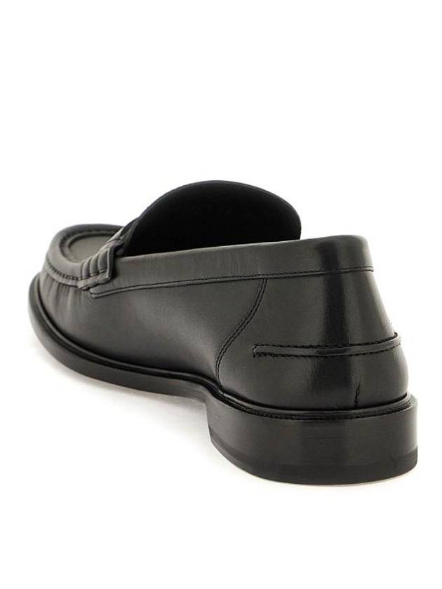 FF Square Leather Loafers Black - FENDI - BALAAN 4