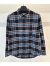 Check Shirt A08537 0TFAJ Navy MENS 46 - DIESEL - BALAAN 1