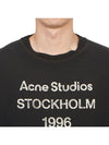 Logo Print Cotton Short Sleeve T-Shirt Fade Black - ACNE STUDIOS - BALAAN 7