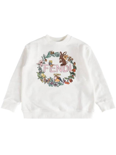 Kids Logo Printing Sweatshirt White - FENDI - BALAAN 2