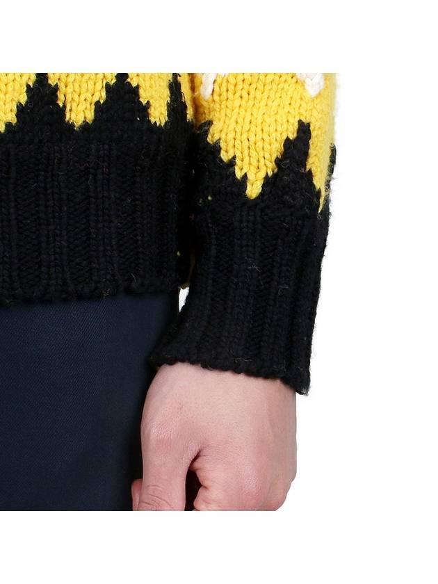 Grenoble Pattern Jacquard Knit Top Yellow - MONCLER - BALAAN 8