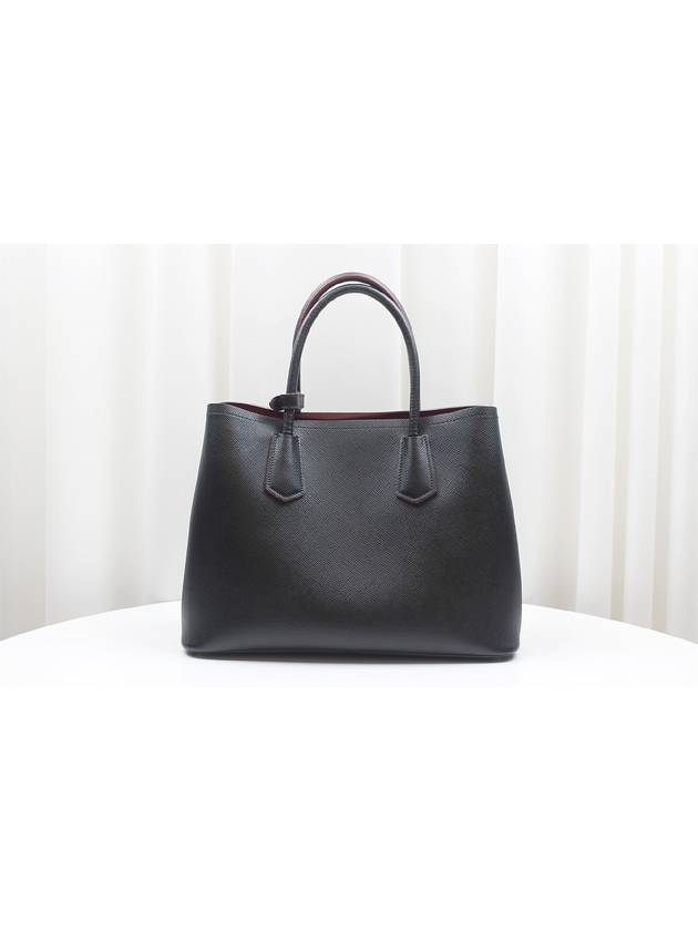 Saffiano Dubl Medium Tote Shoulder Bag Black 1BG775 - PRADA - BALAAN 5