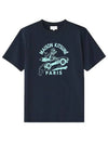 Racing Fox Short Sleeve T-Shirt Blue - MAISON KITSUNE - BALAAN 2