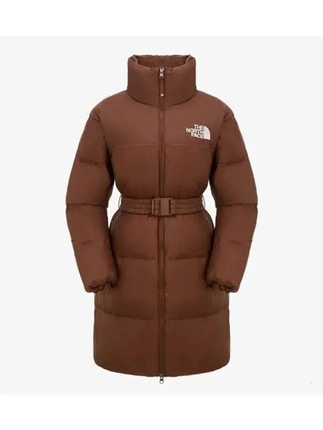 The North Face NC1DQ85C Women s Nuptse Belted Down Coat RDS BROWN - THE NORTH FACE - BALAAN 1