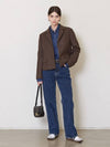 3 Button Wool Jacket Brown - JUN BY JUN K - BALAAN 4