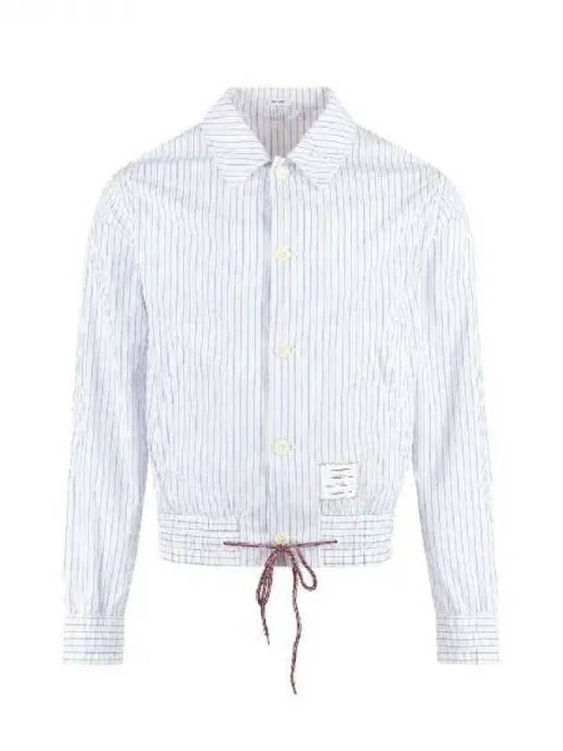 Drawstring striped shirt jacket 270091 - THOM BROWNE - BALAAN 1