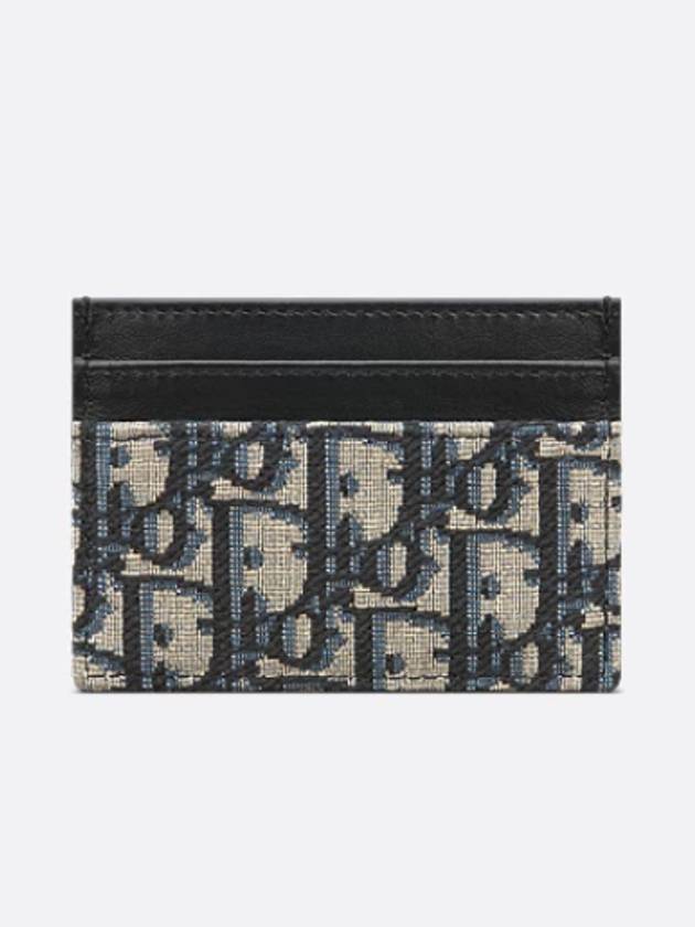 30 Montaine 5 Slot Oblique Jacquard Card Wallet Blue - DIOR - BALAAN 4