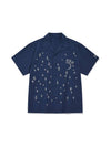 Nightsky Print ShirtNavy Unisex graphic short sleeve shirt navy - PHOS333 - BALAAN 2