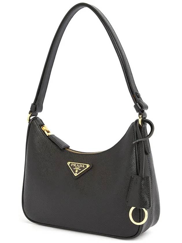 Re-Edition Saffiano Leather Mini Bag Black - PRADA - BALAAN 3