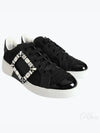 Viv Buckle Fabric Low Top Sneakers Black - ROGER VIVIER - BALAAN 2