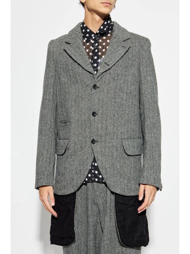 Comme Des Garçons Black Wool Blazer, Unisex, Grey - COMME DES GARCONS - BALAAN 5