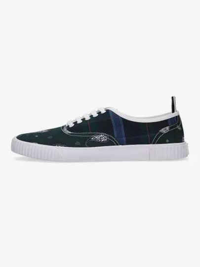 Tartan Paisley Twill Heritage Men's Low Top Sneakers - THOM BROWNE - BALAAN 2