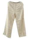 Silk Monogram Print Pyjamas Straight Pants Ivory - TOTEME - BALAAN 2