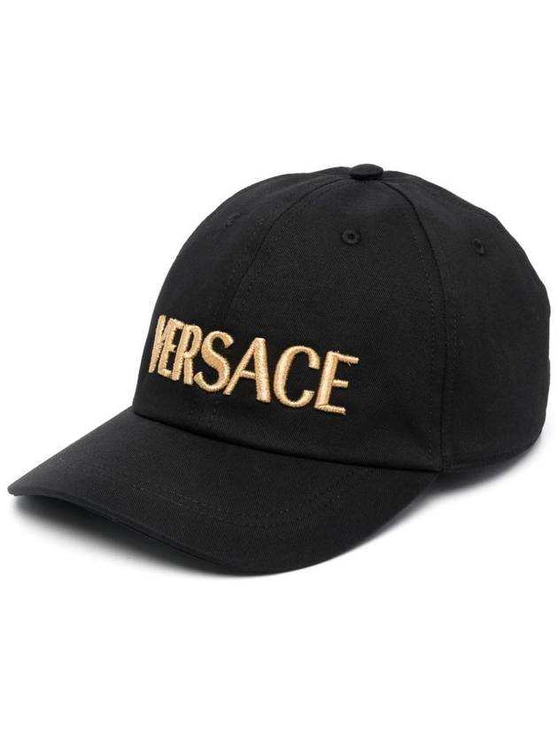 Embroidered Logo Ball Cap Black - VERSACE - BALAAN 5