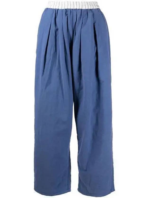 Loose Fit Cotton Crop Pants Blue - MAISON MARGIELA - BALAAN 2