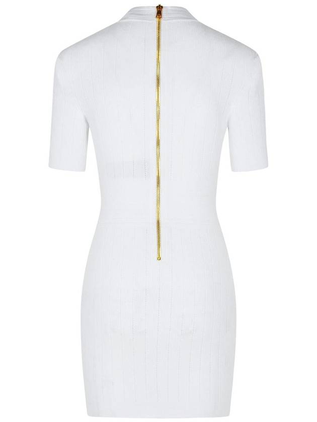 Balmain White Viscose Blend Dress - BALMAIN - BALAAN 3