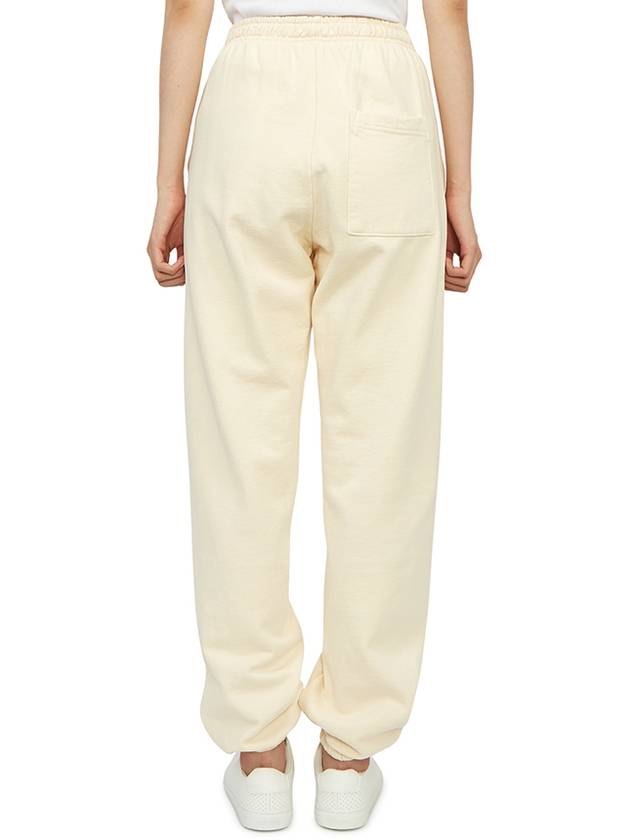 Training Logo Cotton Jogger Track Pants Beige - SPORTY & RICH - BALAAN 7