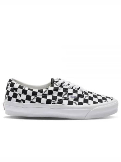 Era LX Checkerboard Logo Low Top Sneakers Black White - VANS - BALAAN 2