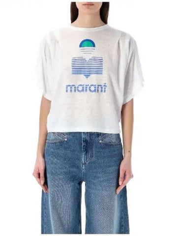 KYANZA logo printing linen t shirt 270010 - ISABEL MARANT ETOILE - BALAAN 1