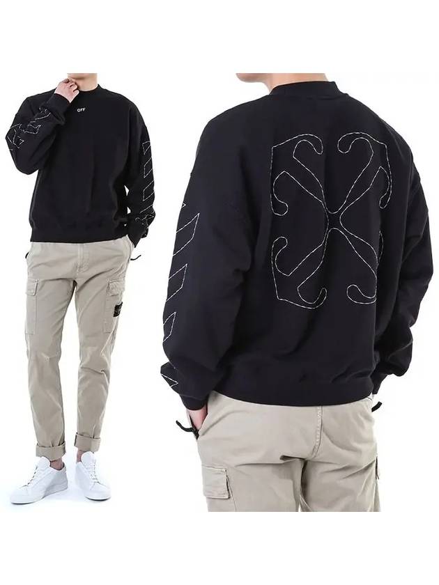 Arrow Stitch Sweatshirt Black - OFF WHITE - BALAAN 2