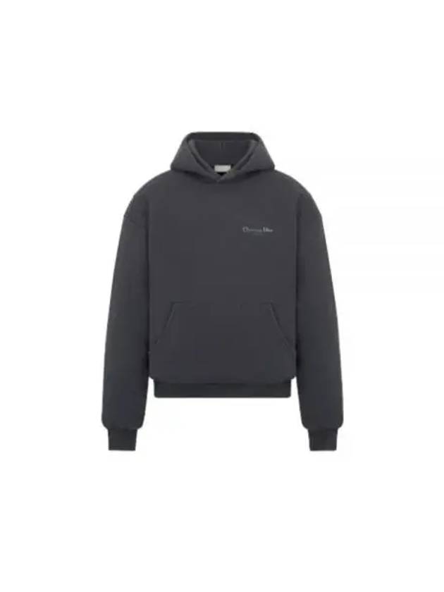 Logo Print Cotton Hoodie Black - DIOR - BALAAN 2