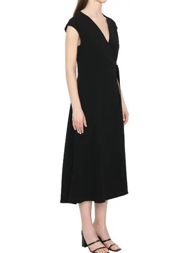 Women's Frizzo V-Neck Midi Dress Black - MAX MARA - BALAAN 2