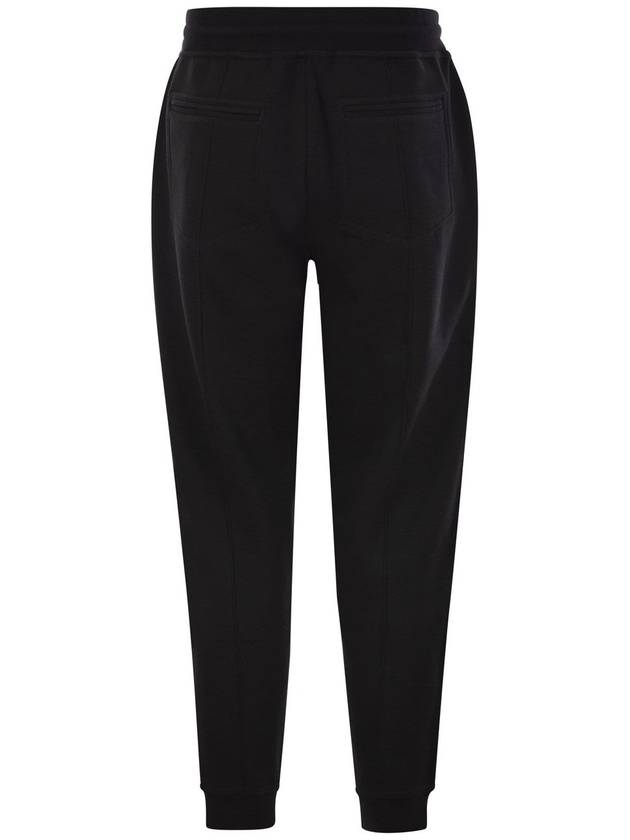 Double Fleece Track Pants Black - BRUNELLO CUCINELLI - BALAAN 3