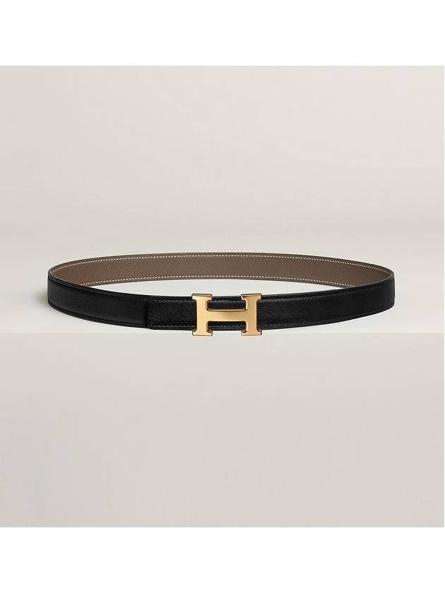 Constance Buckle Reversible Leather Belt Black Brown - HERMES - BALAAN 2