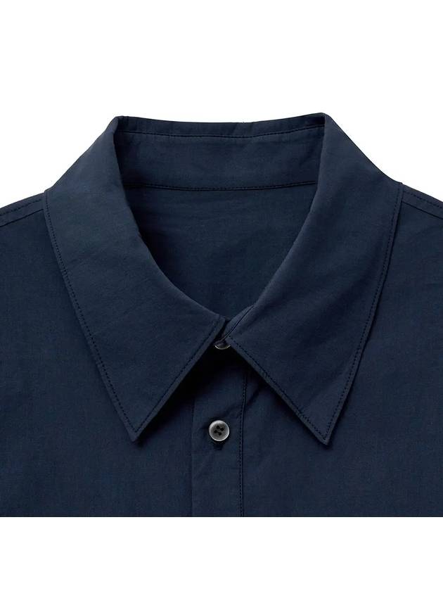 Classic Cotton Regular Long Sleeve Shirt Navy - NOIRER - BALAAN 5