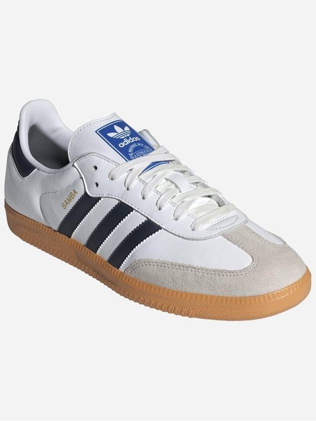 Samba OG Leather Low Top Sneakers Night Indigo White - ADIDAS - BALAAN 5