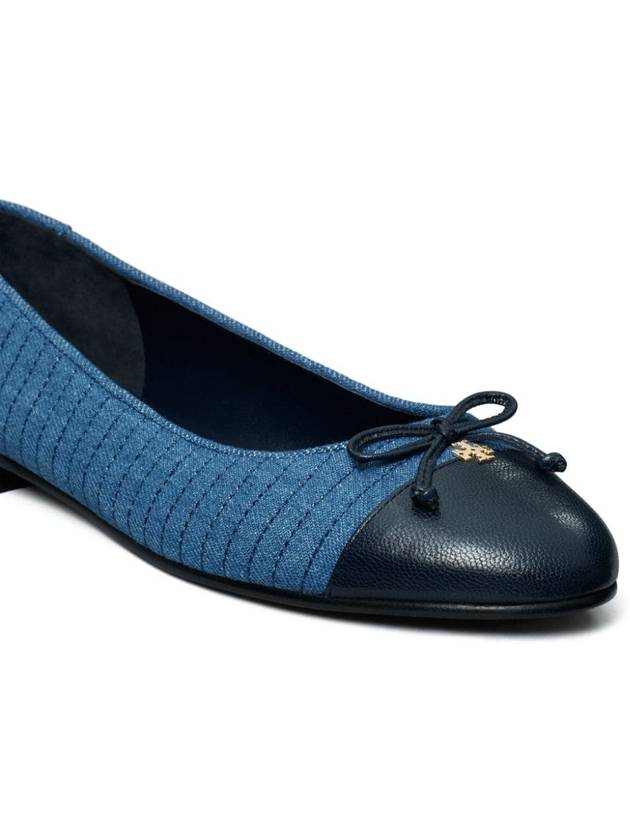 Cap Toe Quilted Ballerina Blue - TORY BURCH - BALAAN 4