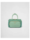 Re-Nylon Ostrich Leather Two-Handle Shoulder Bag Sage Green - PRADA - BALAAN 2