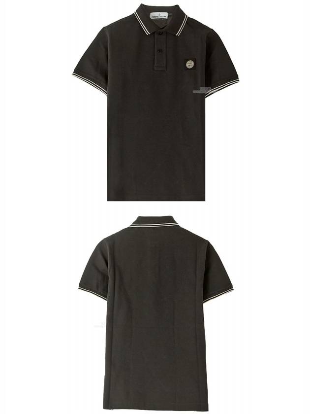 Men's Waffen Patch Polo Shirt Charcoal - STONE ISLAND - BALAAN 5