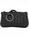 Intrecciato Key Case Coin Purse Black - BOTTEGA VENETA - BALAAN 1