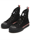 Organic Canvas Tartan Sole College Eight High Top Sneakers MFD 243AF0102 001 - THOM BROWNE - BALAAN 1